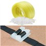 Emballages et scellés, Kits d'outils de cerclage manuel, 100m de cerclage PP et 100pcs Pinces en plastique, Largeur de cerclage