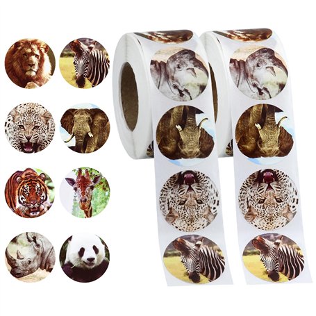 Lot de 1 000 autocollants réalistes sur le thème des amis de la ferme - Fournitures pédagogiques pour enfants