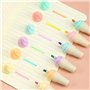 Lot de 24 mini surligneurs en forme de glace - Petits surligneurs amusants - Mini stylo de marquage en forme de glace - Pastel t