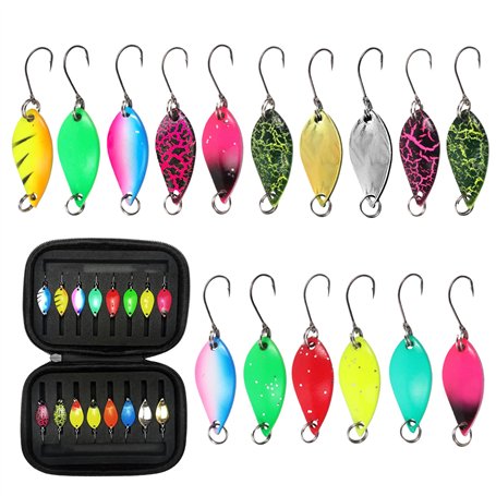 LUMOOM 16 pièces Set de Leurres pour Truite