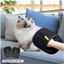 LUMOOM Lot de 2 gants de toilettage pour animaux de compagnie, brosse pour chat, brosse pour chien, gants de toilettage statique
