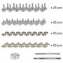 Pression Bouton Fixation, Bateau Coque Snap Bouton Fermeture Kit avec 3pcs Outil de Fixation Métal Rivet pour Couverture de Bate