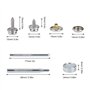 Pression Bouton Fixation, Bateau Coque Snap Bouton Fermeture Kit avec 3pcs Outil de Fixation Métal Rivet pour Couverture de Bate