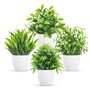 Tkxjry Lot De 4 Plantes Fausse Plante En Pot