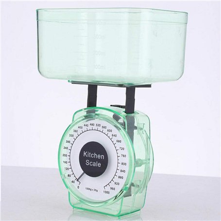 Balance de cuisine mécanique Powertool - Capacité de 1 kg - Balance de cuisson compacte pour la cuisine quotidienne - Couleur al