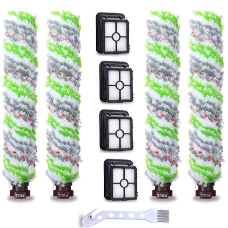 BLUELIRR Lot Remplacement 4 Brosse Rouleau + 4 Filtres Crosswave 17132 et 2225N Series pour Familles avec Animaux Domestiques Fu