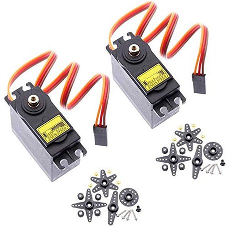 ZHITING 2 Pcs Servo Analogique Engrenage en Servo 20KG Couple À Haute Vitesse Servomoteur Numérique pour Voiture Intelligente Ro