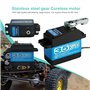 ZHITING 35KG Servomoteur Numérique sans Noyau Engrenage en Acier Inoxydable 7.4V DS3235 étanche à Couple élevé avec Bras Servo 2