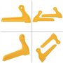 2 Pcs V-type Scies À Bois Poussoirs Pour Table De Menuiserie Routeur Lame De Travail Portable Jaune ABS Longueur 8.07 pouce