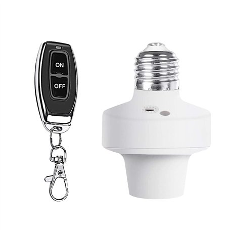QIACHIP Lampe à télécommande sans fil Douille E27 Base d'ampoule