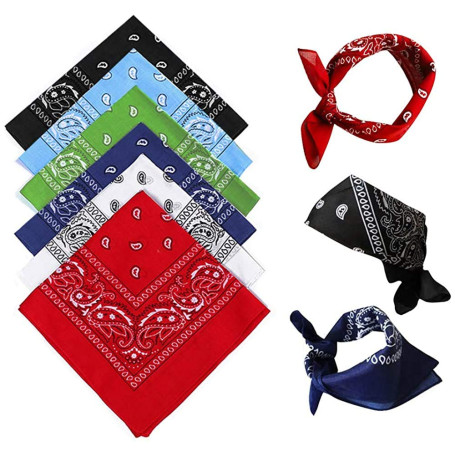 Lot de 6 bandanas pour hommes et femmes