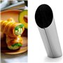 Cannoli Set de 12 Tubes Cannoli Moules/Tubes Plat de Cuisson en Corne en Acier Inoxydable
