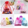 Yagaspantery 100 Pieces Sachets en Organza, 10 x 15 cm Pochettes Cadeau avec Cordon de Serrage, Sachets pour Faveur de Mariage, 