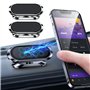 2 pièces support telephone voiture magnetique Peut être ajusté et tourné à 360 degrés Aimant telephone voiture Convient au suppo