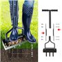 INREPRO Aérateur de pelouse, Aérateurs de Gazon, Manuels Outil de carottage de pelouse avec Plateau de Rangement pour Noyau de S