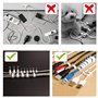 Fippy 600 pièces Clips Câble avec Clou Rond Cavalier Cable Electrique Blanc Noir Attache Cable Clou 4mm 5mm 6mm 7mm 8mm 10mm 12m
