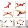 Fippy 4 pièces Pince à Angle Droit à 90 Degrés, Serre Joint Angle Droit Etau D'Angle Reglable à Bois Ensemble Pour Cadre Multi P