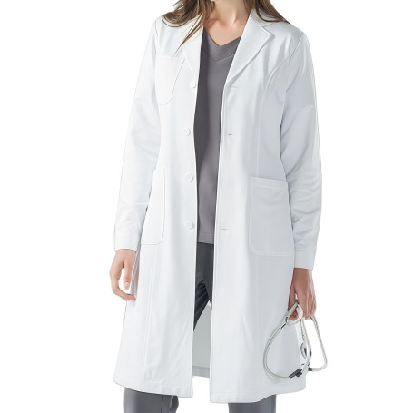 LEKEFETO Blouse de médecin blanche en coton pour femme et homme