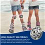 LEKEFETO Lot de 8 roues de rollers en ligne - 72 mm - Argent transparent - Avec 16 roulements à billes - Universelles pour tous 