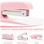 WANDGU Fournitures de Bureau Roses: Ensemble de Fournitures de Bureau, Kit d'accessoires de Bureau avec Agrafeuse, Distributeur 