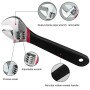 Gentpovth 6"/150mm Clé à Molette et Pince Multiprise 2 en 1, Avec Manche Confortable Antidérapant, Ouverture 20 mm, corps en aci