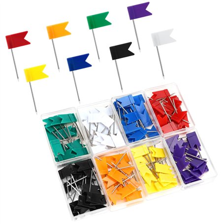 Épingle Drapeau 160 Pièces Punaises Multicolore Carte Drapeau Punaises Epingles Drapeau Épingles Drapeaux pour Tableaux d'affich