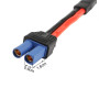 Futheda Connecteur Femelle EC5 vers Adaptateur d'alimentation SAE Automobile - Câble d'extension Compatible avec Les Batteries d