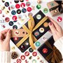 JAMSSOW 12 pièces Noël Calendrier de l'Avent Autocollants - 12 x 24 Autocollants Noël Nombre Calendrier - Chiffre Calendrier de 