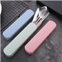 Ensemble de couverts portables en acier inoxydable 4 pièces - réutilisables pour les voyages, le camping, le bureau et l'école -
