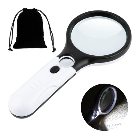 Loupe de Lecture éclairée,Loupe 10X 30X