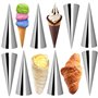 Cannoli Moule Set,21 pièces en acier inoxydable crème gâteau moule spirale croissant moule bricolage solénoïde anode spirale gât
