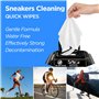 Bigbigriver Lot de 2 lingettes nettoyantes pour chaussures de sport 60 lingettes de voyage portables pour enlever la saleté et l