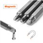 Mesee 9pcs Embouts de Tournevis à Tête Carrée 50mm de Tige Hexagonale 1/4" en S2 acier SQ1 SQ2 SQ3 Kit Embout de Vissage de Tige
