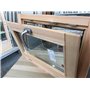 Fenêtre en bois - CM L 90 x 50 H Vasistas - Traitée avec imprégnant naturel - Bois Lamellaire - Double verre - Poignée