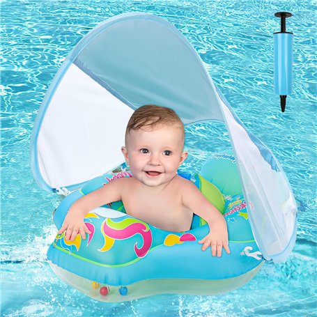 Bouee Bebe avec Pare Soleil SPF 50+