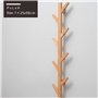 FREOSEN Porte Manteau Mural en Bois Naturel Portant Vêtements Mural en Bamboo Porte Manteau Bois Vertical Corchets Patère en Boi