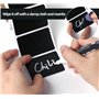 Lot de 300 étiquettes pour tableau noir imperméables réutilisables avec 1 stylo à craie blanc, étiquette amovible pour décorer v