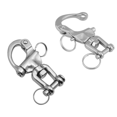 Bssowe 2 Pièces Mousqueton Pivotant à Emerillon