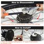 Outil de démontage de cassette de vélo, 1 fouet de chaîne et 2 outils de blocage de cassette, outil de démontage de roue libre, 