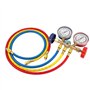 Vislone Ensemble de manomètre pour collecteur de fluide frigorigène avec tuyau et crochet pour R12 R22 R404A R134A