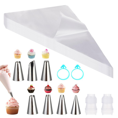 Poche à douille avec embouts - 100 pièces