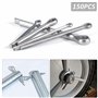 QIMEI-SHOP Goupilles Fendues en Acier Inoxydable Goupille de Retenue Assortiment Kit M1 M1.5 M2 M2.5 M3 15 Taille avec Boîte de