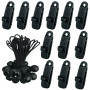 Gmili 24 Pcs Clip de Tente Bâche avec 12x Pince pour bache et 12x Tendeur Corde Elastique