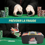 Kolamom Mélangeur de Cartes Automatique, Trieur de Cartes de Poker Automatique Piles, Mélangeur de Cartes à Bouton pour 1 à 2 Je