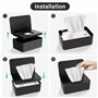 Kolamom Boîte à Lingettes Distributeur, Boîtes de Papier Toilette Humide pour Bébés et Adultes, Boîte de Lingette Humides avec C