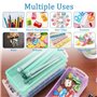 THATSRAD 6 PCS Boîte à Crayons Plastique 21.5 * 10 * 4cm Boite Rangement Crayon de Couleur Superposable Trousse Transparente Cra