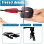 Set Protège Bras de Tir à l'arc pour Adulte et Enfant, Protege Avant Bras Cuir Noir Protège Doigt Antidérapants, Protection Bra