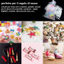 VOARGE 100 pack, 7 x 9 cm sac en organza sac à bijoux, sac à bijoux invité sacs cadeaux avec cordon de serrage, pour mariage, an