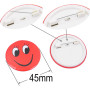Smile Badges Métal Ronds Souriants Badges Forfait Individuel Smile Épingles à Badge pour Déc