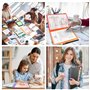 KILDOWS Porte-documents A4, Trieur avec étiquettes et 12 compartiments, PP Coloré Organiseur de Documents Étanche pour l'école F